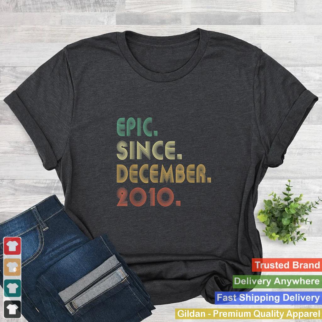 11th Birthday Gifts Epic Since 2010 December 11 Years Old T Shirt