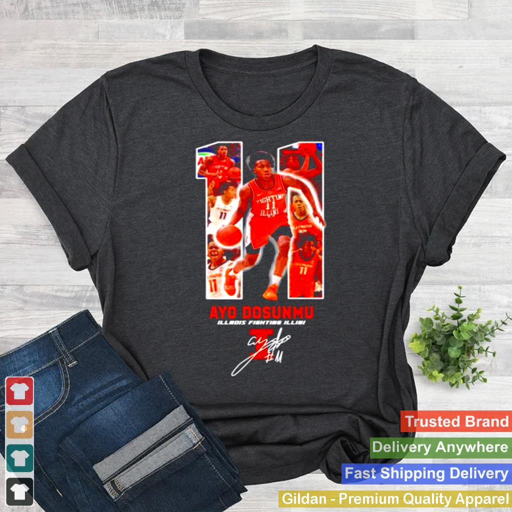 11 Ayo Dosunmu Illinois Fighting Illini signature shirt