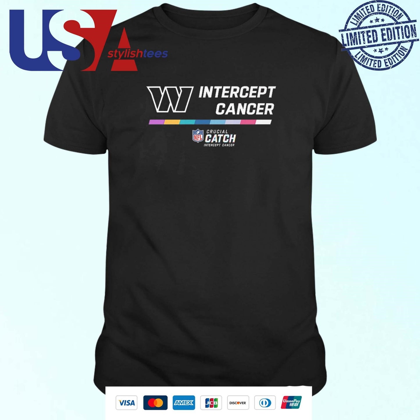 Washington Commanders 2024 NFL Intercept Cancer Crucial Catch Shirt