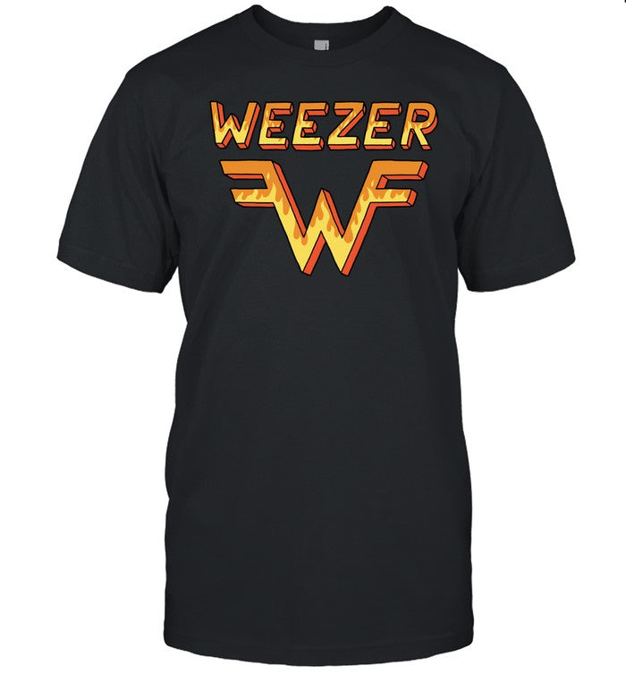 Weezer Flame Logo 2024 Tour Shirt_1