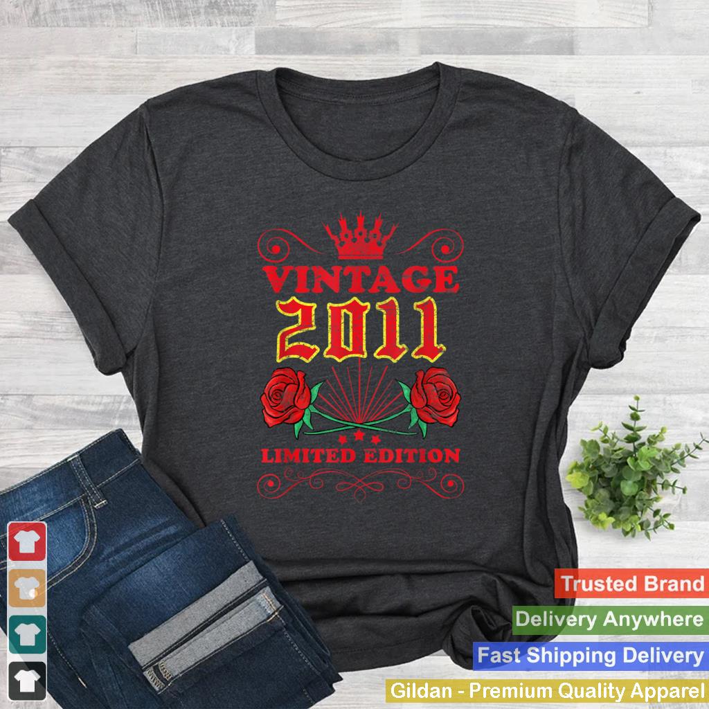 11 Year Old Gifts Vintage 2011 Limited Edition 11st Birthday T Shirt 1