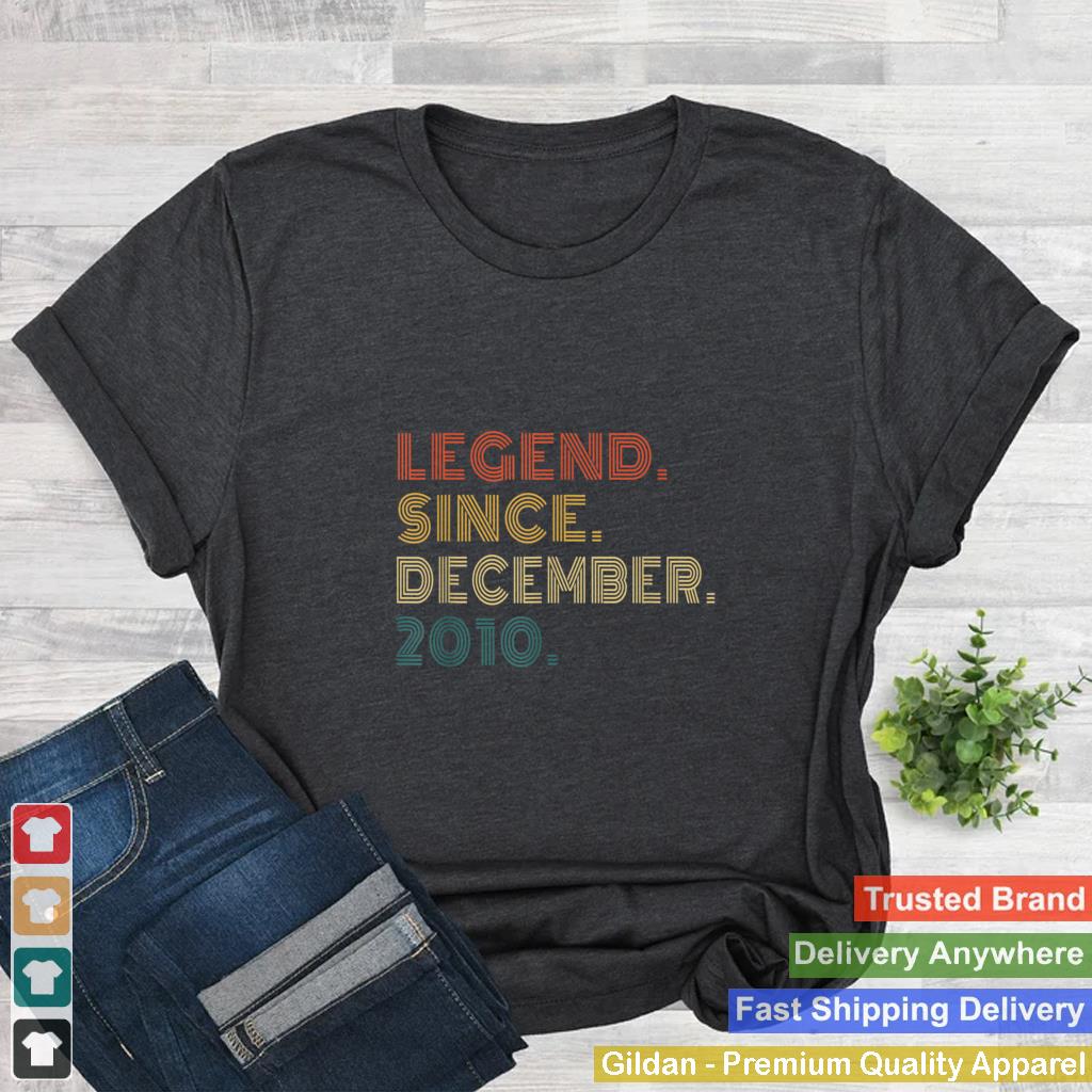 11th Birthday Legend Since December 2010 11 Year Old Gifts T Shirt