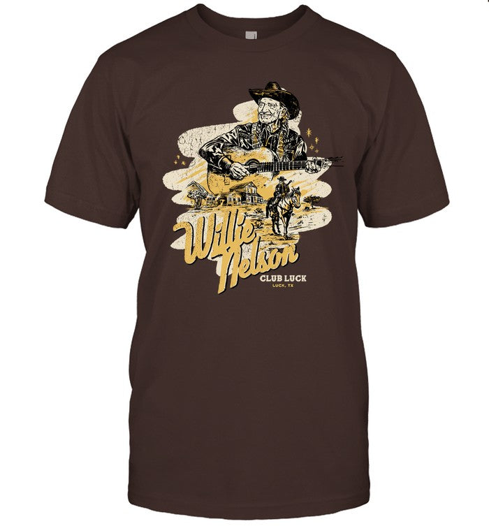 Willie Nelson Cowboy Willie Club Luck T-Shirt