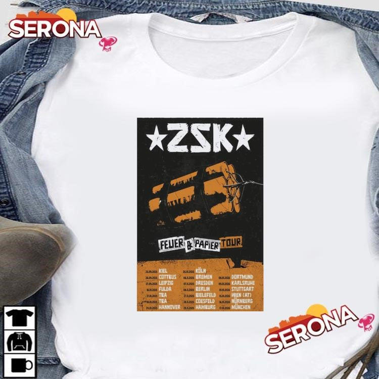 Zsk band feuer and papier 2025 shirt