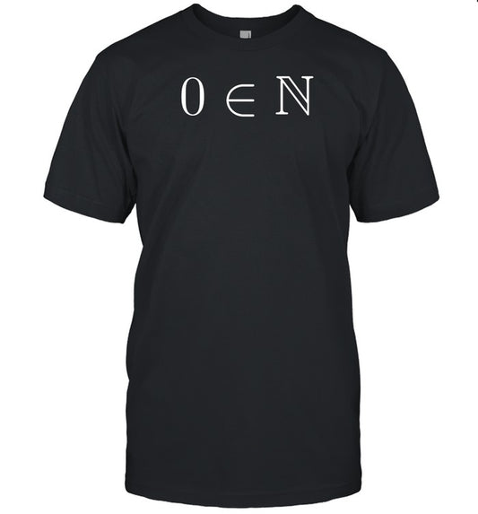 0 ∈ N Math Shirt