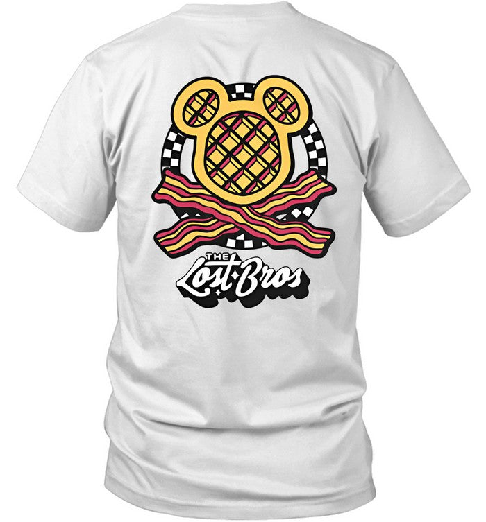 The Lost Bros Waffle Bacon Crossbones T Shirt