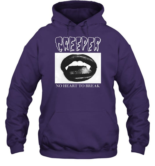 Top Creeper Fangs No Heart To Break Hoodie