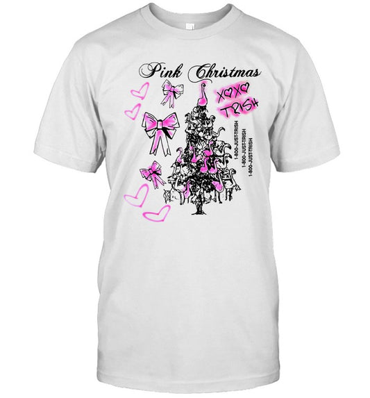 Trisha Paytas Just Trish Pink Christmas Xoxo Trish T-Shirt