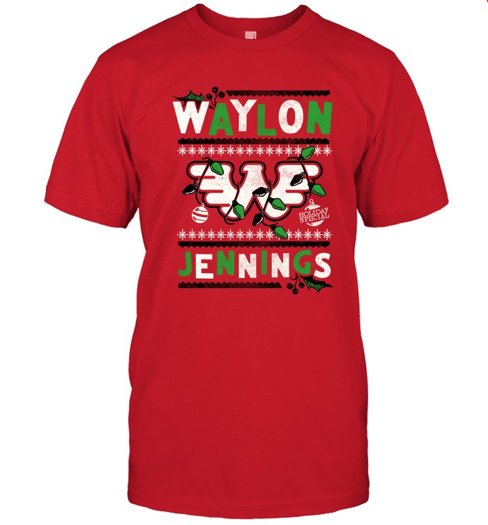 Waylon Jennings Christmas 2023 T-Shirt New