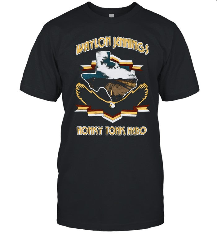 Waylon Jennings Honky Tonk Hero Rowdy T-Shirt