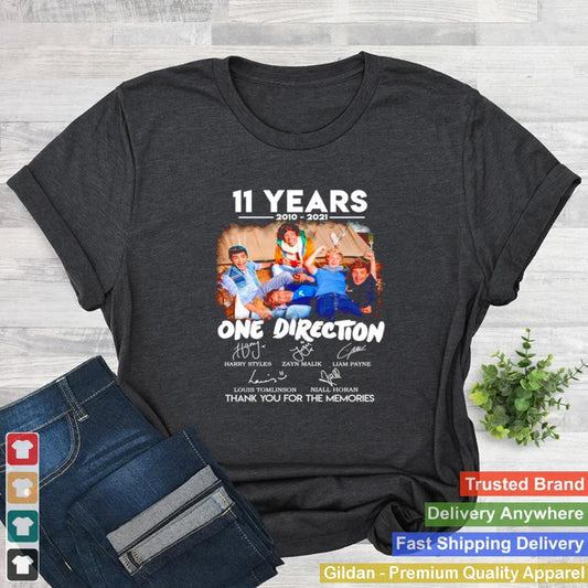 11 years of One Direction 2010 2021 thank you for the memories shirt