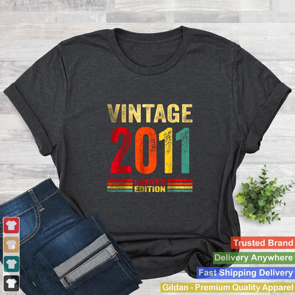 11 Year Old Gifts Vintage 2011 Limited Edition 11th Birthday T Shirt 2