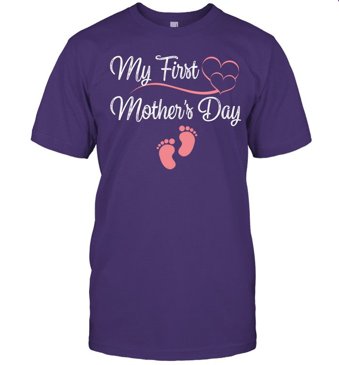 Womens First Mothers Day Mothers Day Pregnancy Announcement T-Shirt