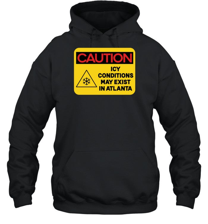 Trae Young Wearing Caution Icy Conditions May Exist In Atlanta Hoodie