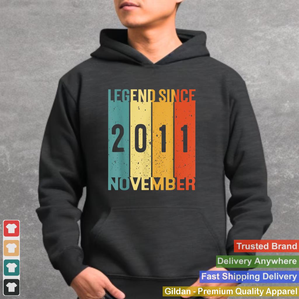 10th Birthday Shirt for Men Legends Since November 2011 T Shirt