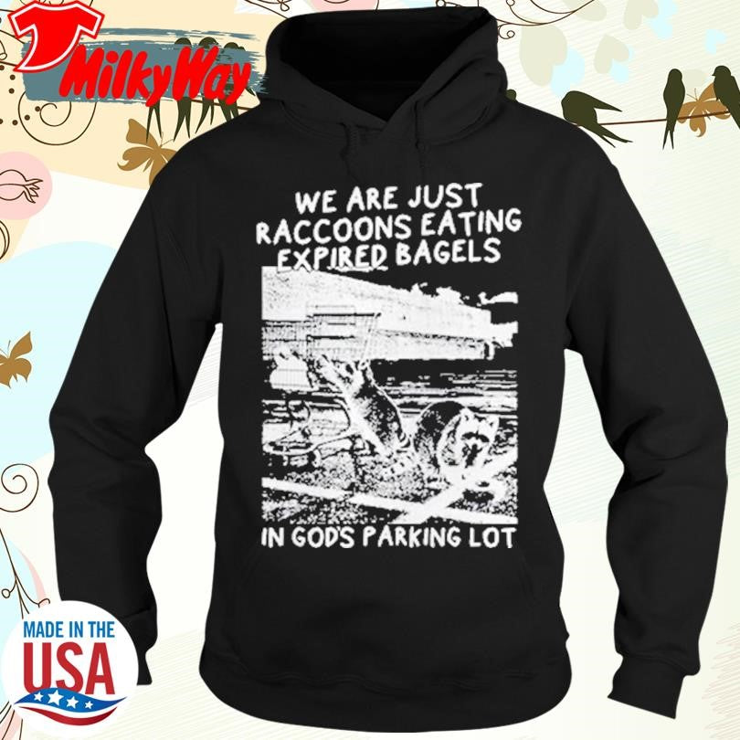 We Are Just Raccoons Eating Expired Bagels In Gods Parking Lot T-Shirt