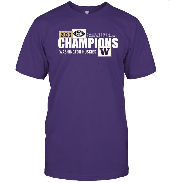 Washington Huskies 2023 Pac-12 Football Championship Game Champions T Shirt