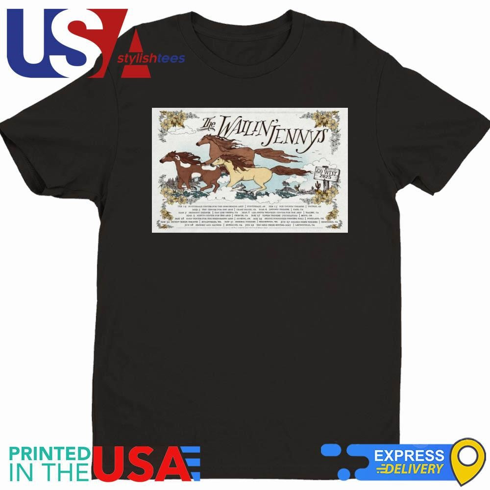 The Wailin' Jennys 2025 Go West Shows Shirt