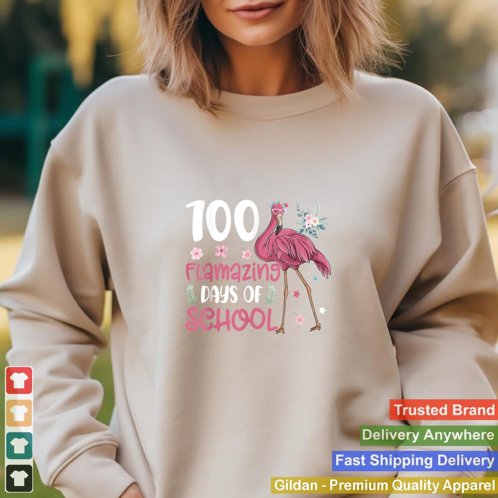 100-Flamazing-Days-of-School-Flamingo-100th-Day-Teachers-T-Shirt