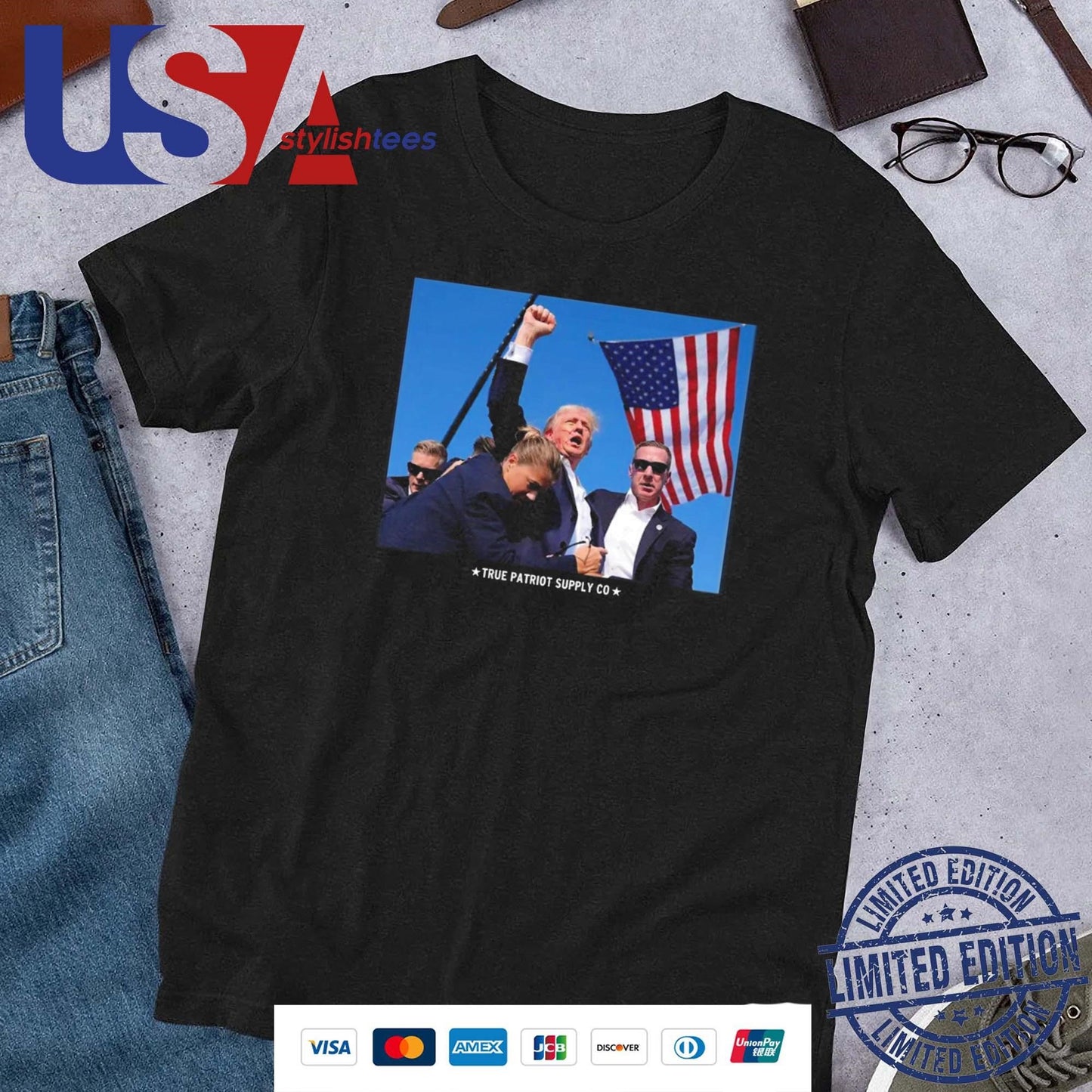 Trump Shot Assassination Attempt Fist Raised T-Shirt