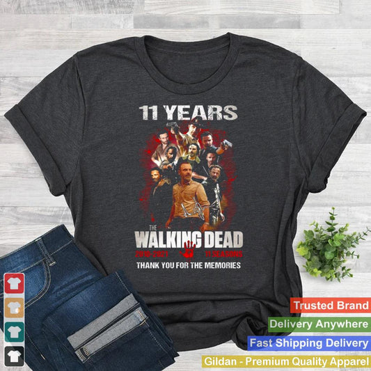 11 Years The Walking Dead Thank You For The Memories Shirt