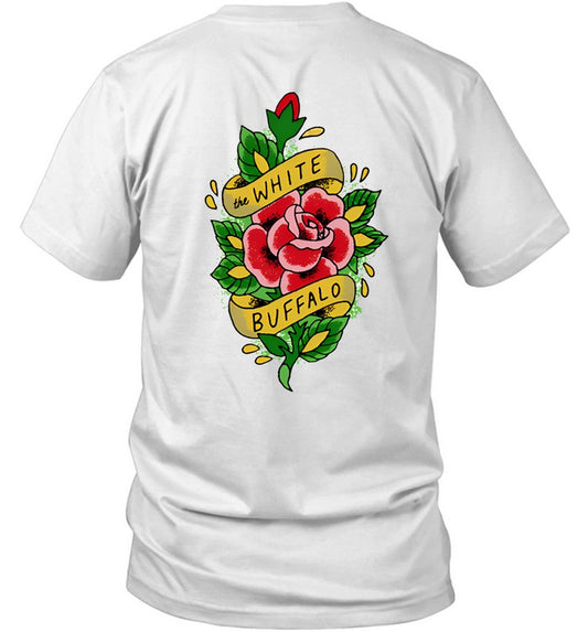 The White Buffalo Rose Tattoo White T-Shirt