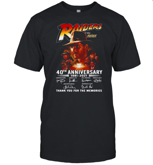 The Raiders Of The Lost Ark 40th Anniversary 1981 2021 Signatures Thank shirt