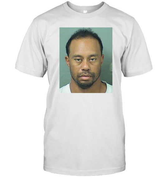 Tiger Woods Dui Mug Shot Masters Golf Limited Shirt