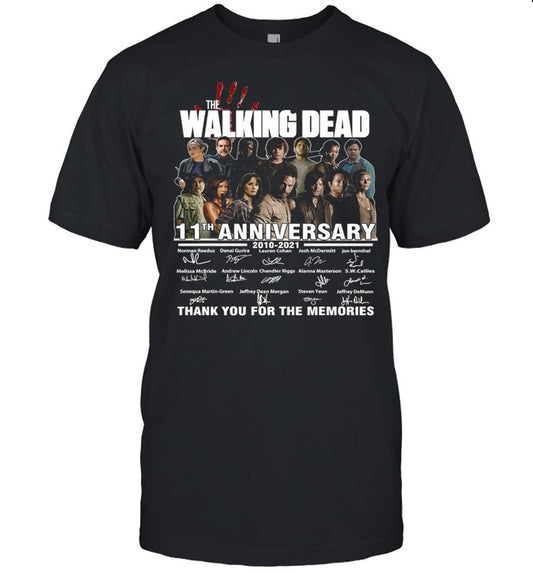 The Walking Dead 11th Anniversary 2010 2021 Thank You For The Memories Signatures shirt