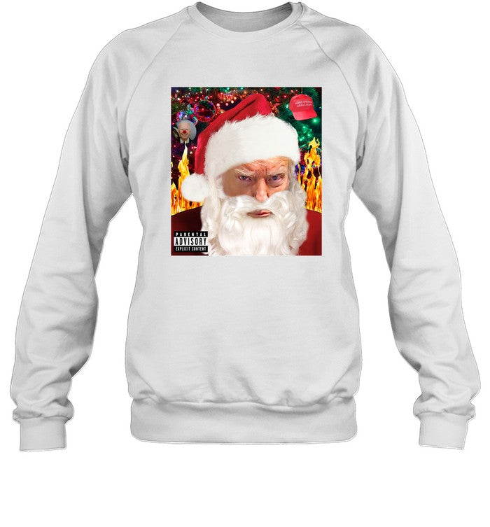 Trump Santa Mugshot Tacky Sweater