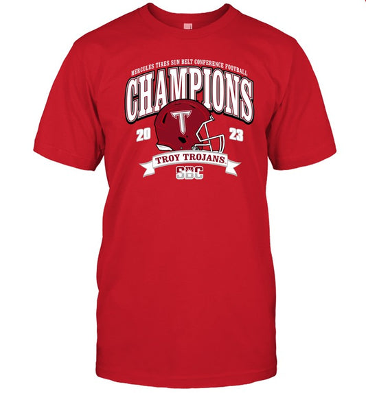 Troy Trojans 2023 Sun Belt Champions T Shirt