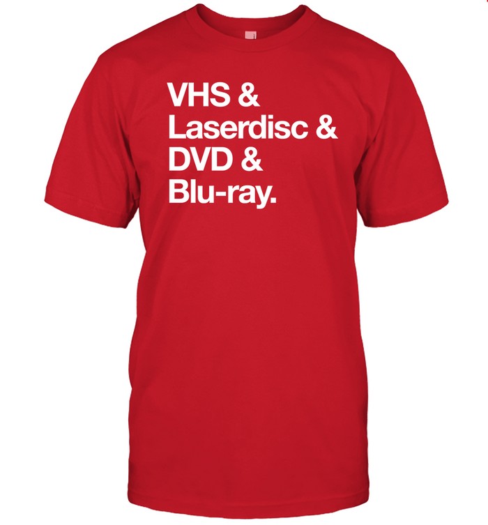 Vhs & Laserdisc & Dvd & Blu-Ray Shirts