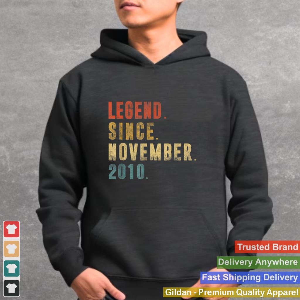 11 Year Old Gifts Legend Since November 2010 11th Birthday T Shirt