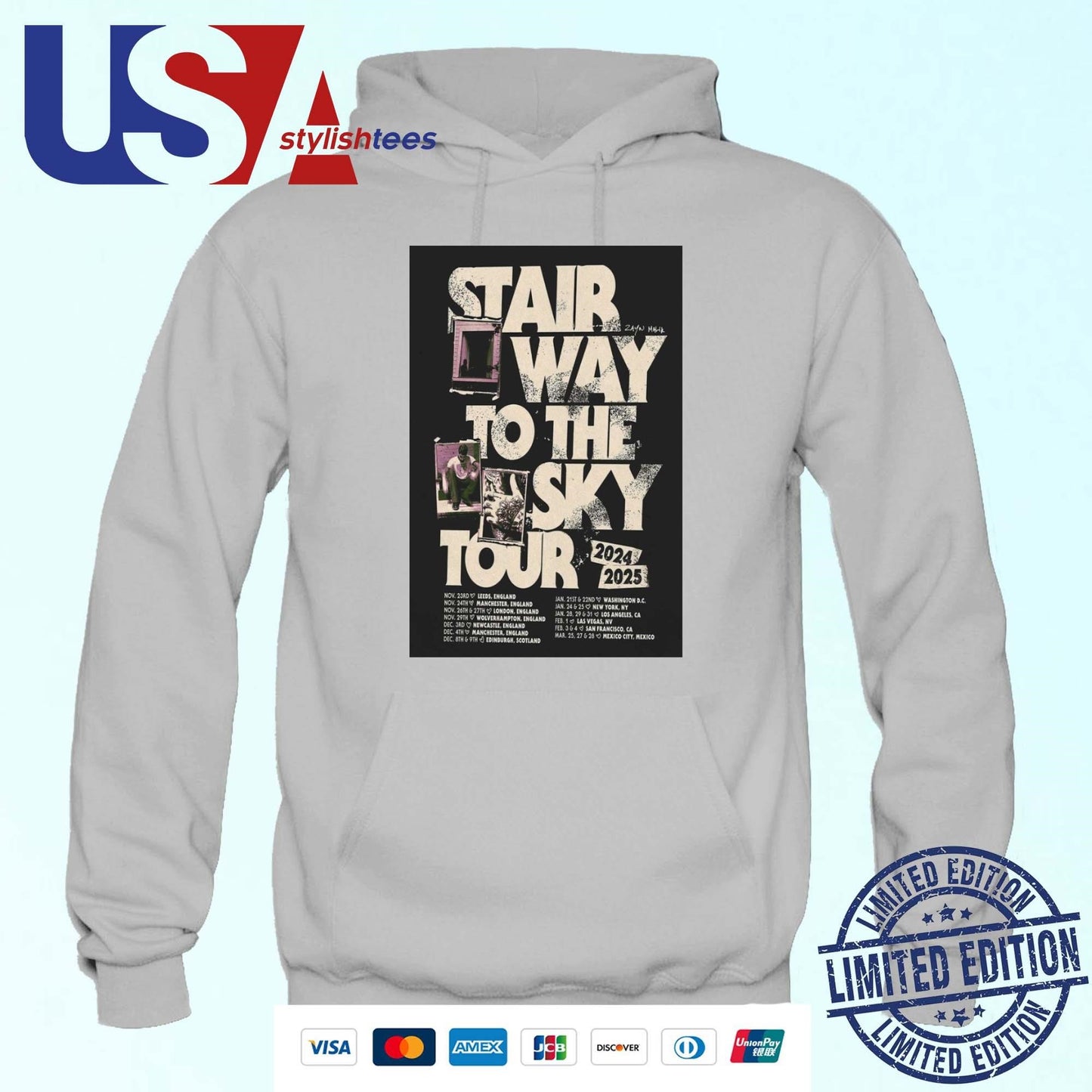 Zayn Malik Stair Way To The Sky Tour 2024-2025 Shirt