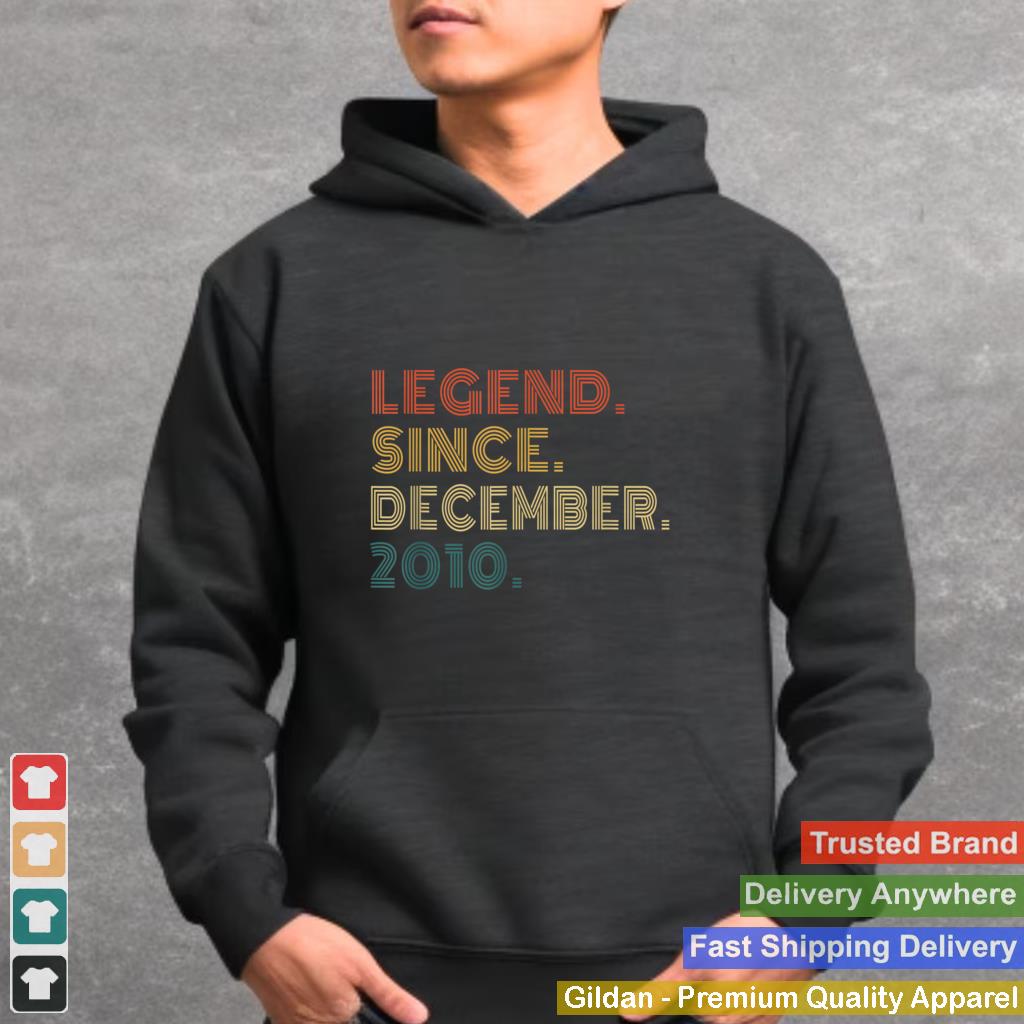 11th Birthday Legend Since December 2010 11 Year Old Gifts T Shirt