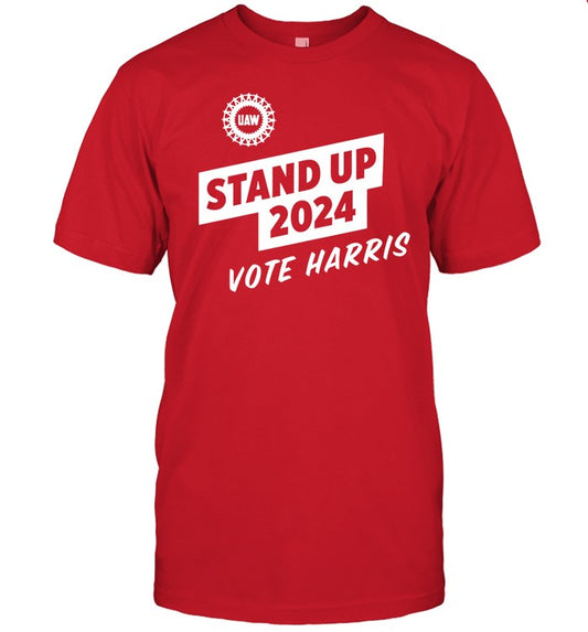 Uawactiongear Store Stand Up 2024 Vote Harris Shirt