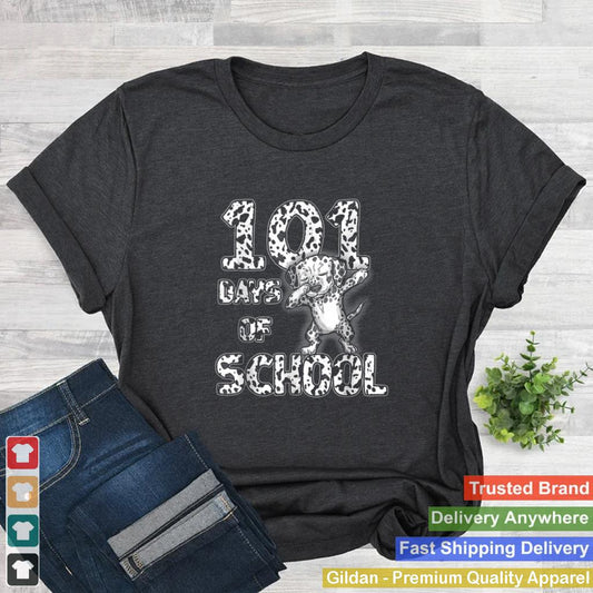 101 Days School Dabbing Dalmatian Dog 100 days Teacher shirt