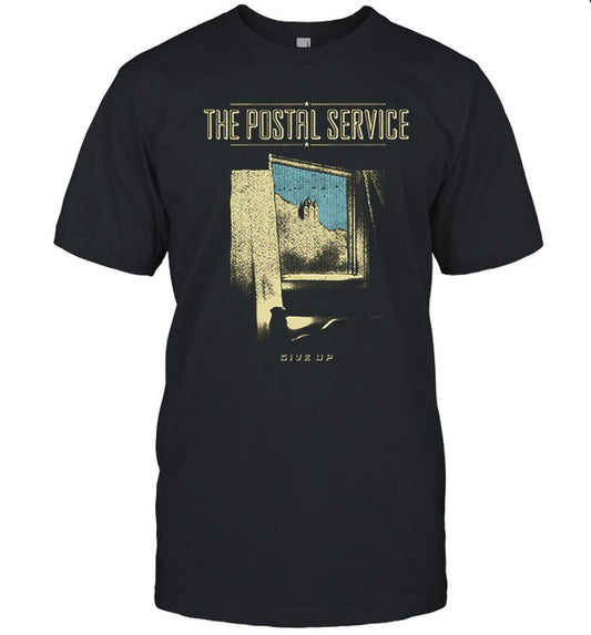 The Postal Service Give Up Reimagined Black T-Shirt Limited