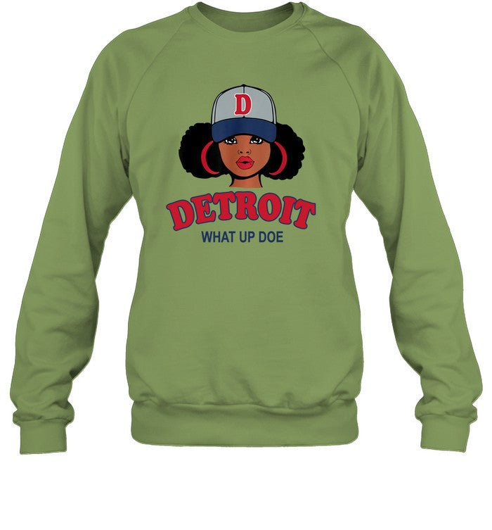 Top Detroit What Up Doe Sweatshirt