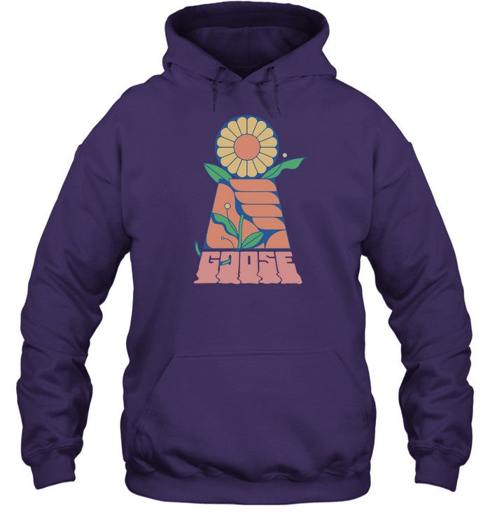 Top Flower Hand Goose Hoodie