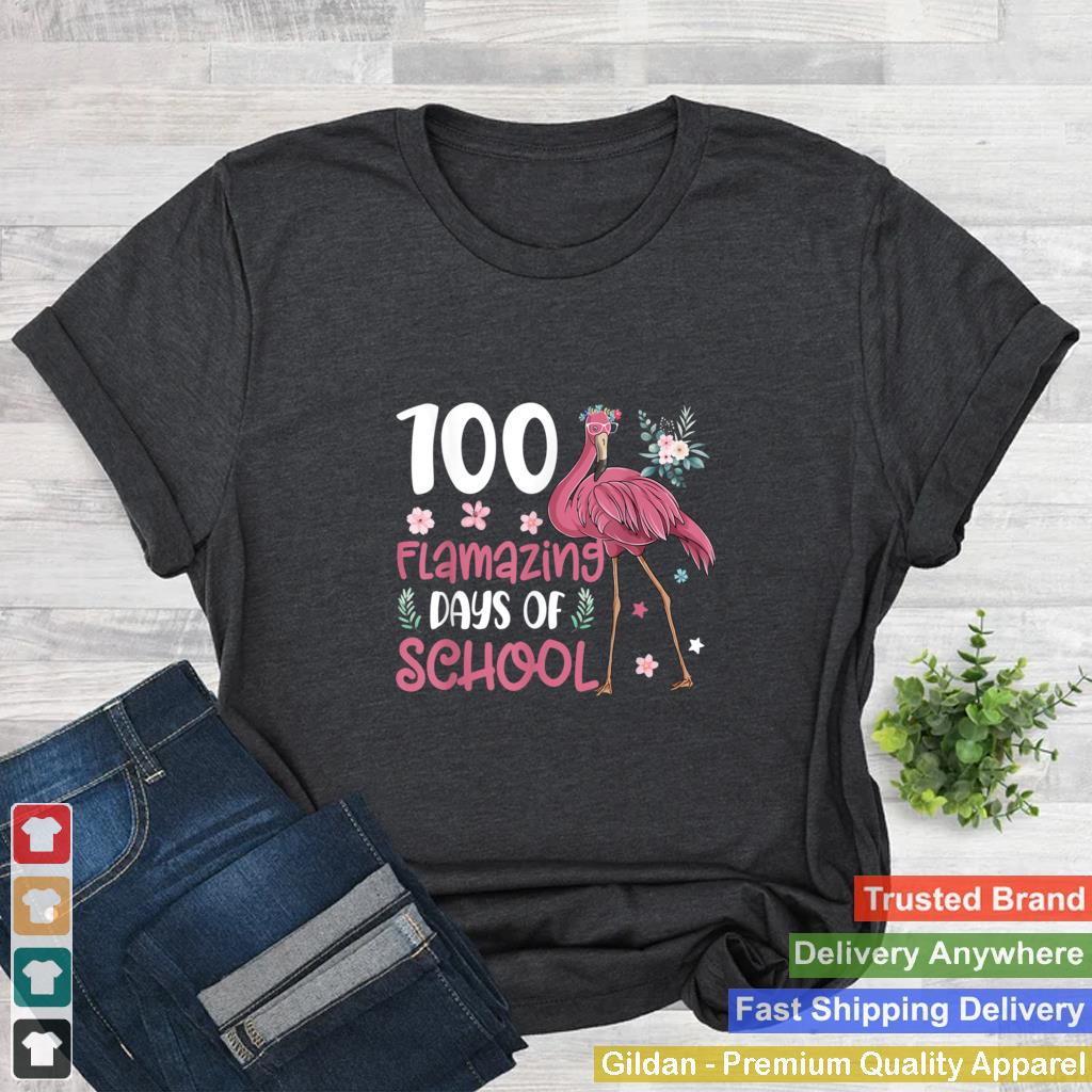 100-Flamazing-Days-of-School-Flamingo-100th-Day-Teachers-T-Shirt