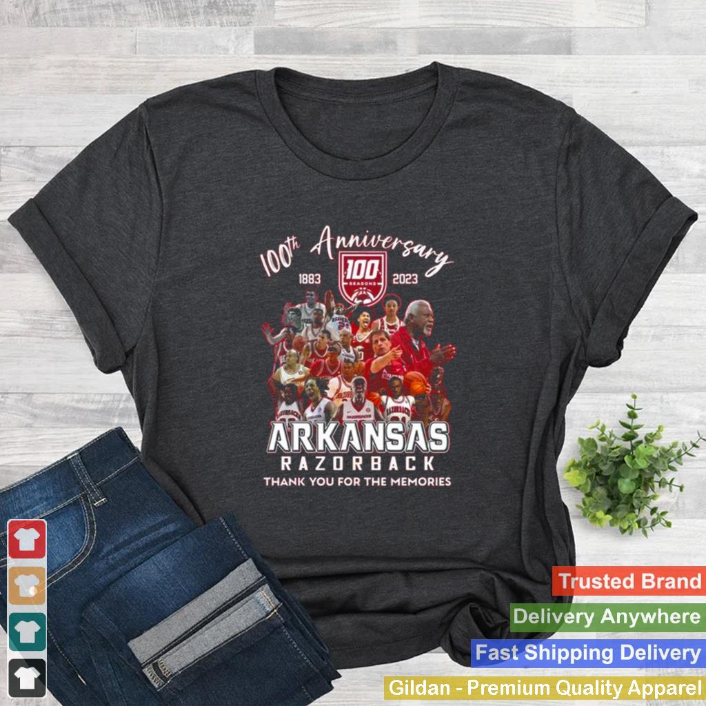 100th-Anniversary-1883-2023-Arkansas-Razorback-Thank-You-For-The-Memories-T-Shirt