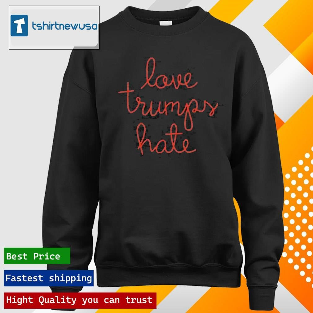 Top Lingua Franca Love Trumps Hate 2025 T Shirt