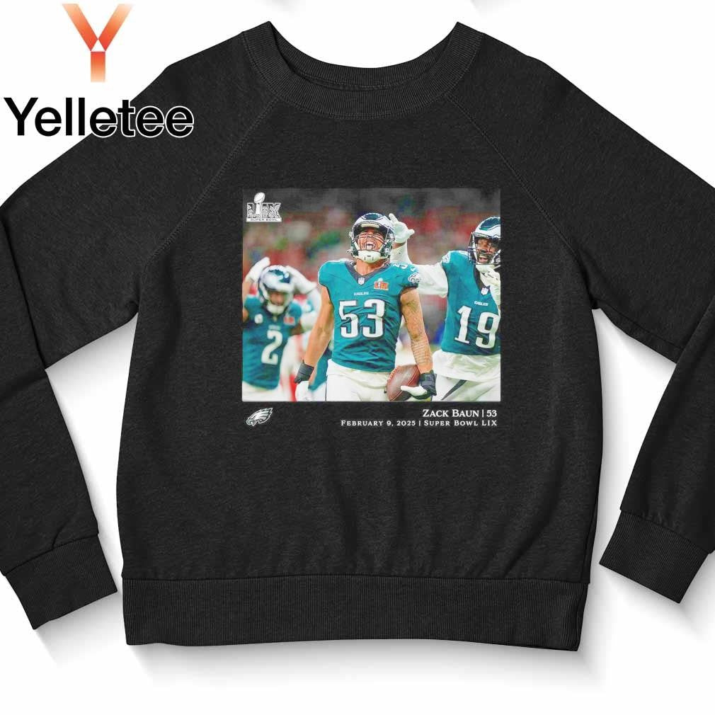 Zack Baun Philadelphia Eagles NFL Flash Super Bowl LIX Champions shirt