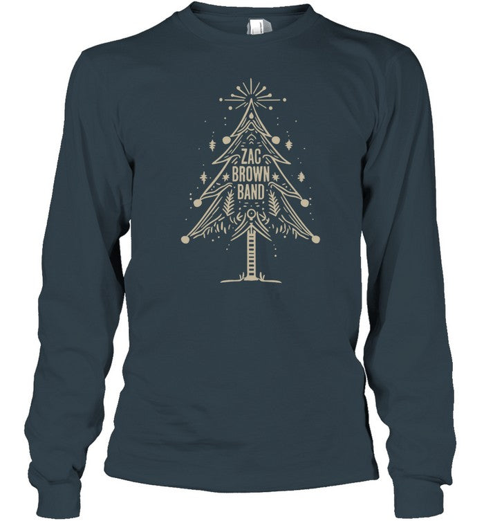 Zac Brown Band Denim Christmas Tree Long Sleeve