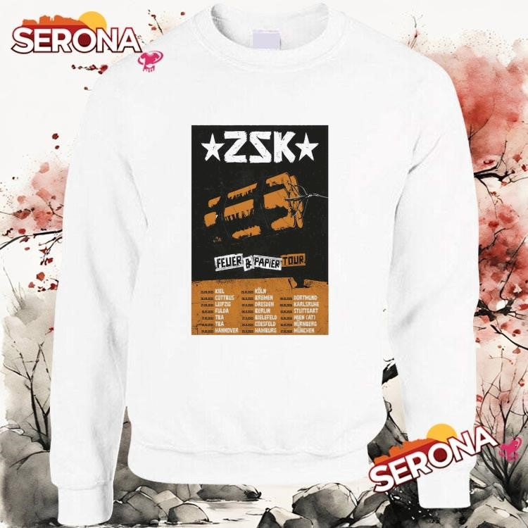 Zsk band feuer and papier 2025 shirt