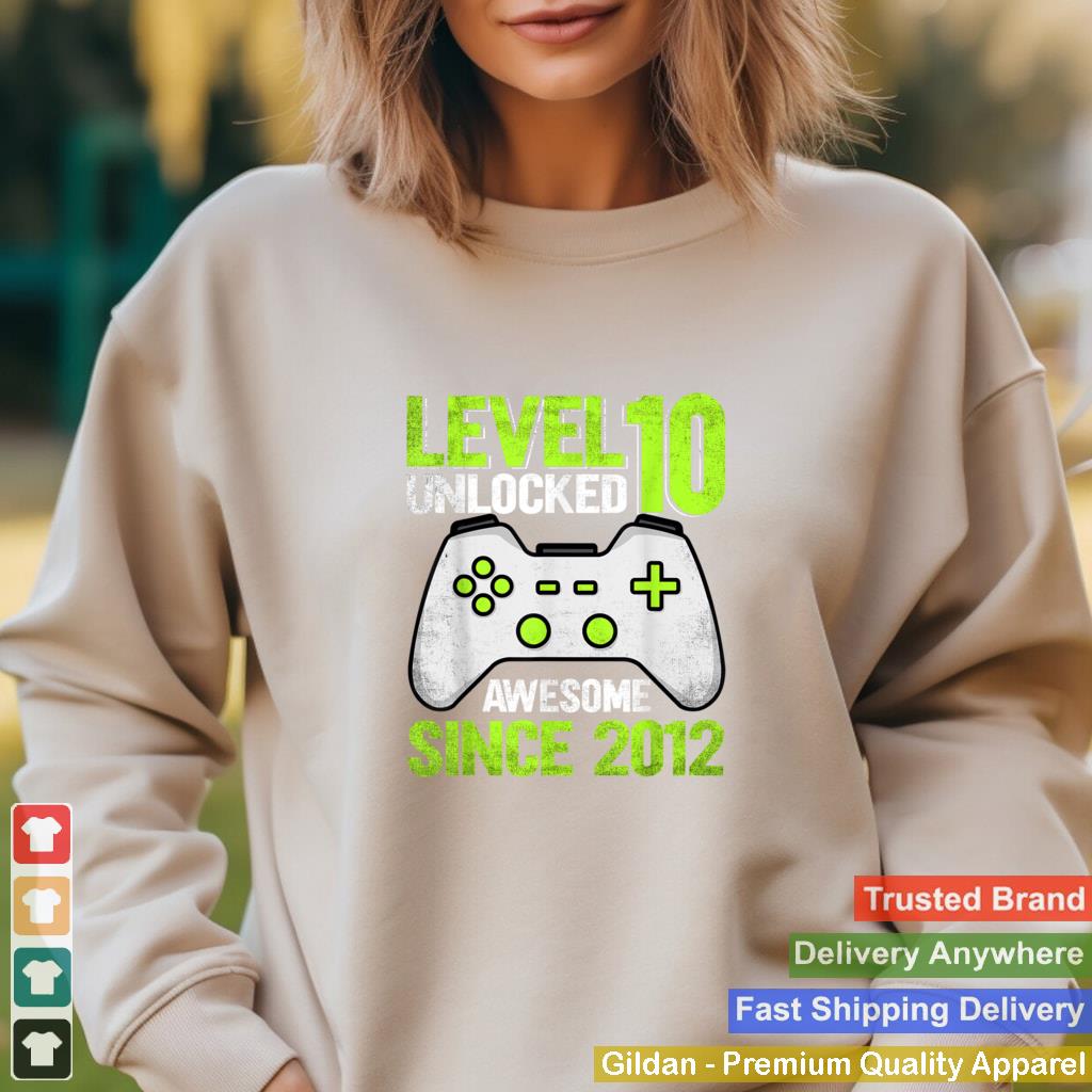 10th Birthday funny Video Game Level10 Unlocked Awesome 2012 T Shirt