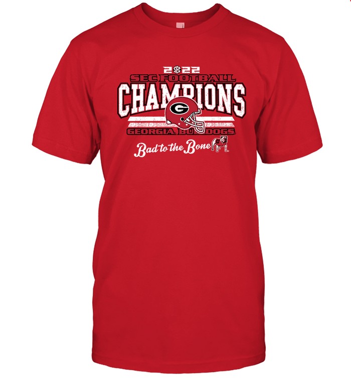 2022 SEC Football Champions Georgia Bulldogs Bad to the Bone T-Shirt