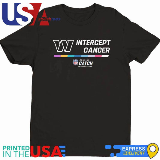 Washington Commanders 2024 NFL Intercept Cancer Crucial Catch Shirt