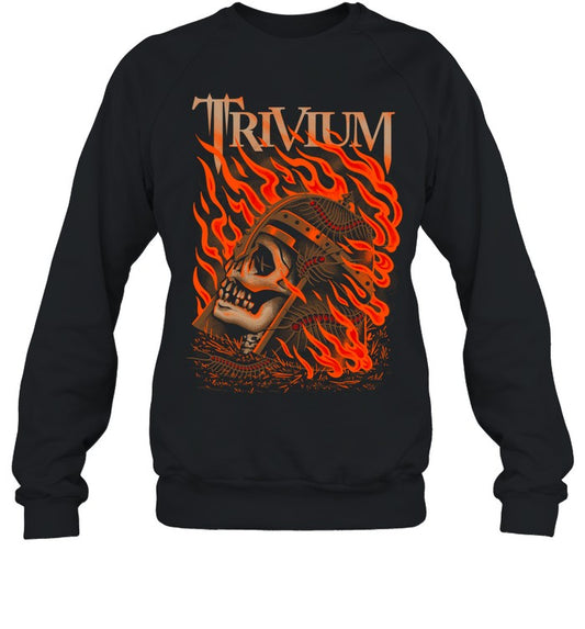 Trivium Flaming Skull New Shirt